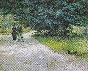 Vincent Van Gogh Couple in the Park at Arles France oil painting artist